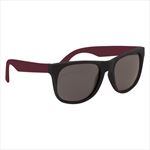 Black with Maroon Temples Side